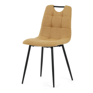 Jedálenská stolička, žltá, látka, DCL-V2017 YEL2