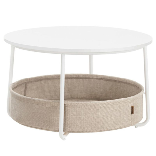 Konferenčný stolík 75x75cm, MDF biela, AFK-E1144 WT