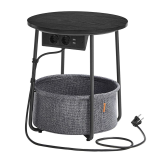 Odkladací stolík 45x45cm, MDF čierna, AKF-E1028 BK