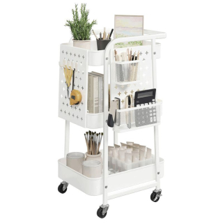 Pojazdný úložný vozík, 43cm, biely, APV-E1037 WT