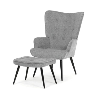 Relaxačné kreslo, sivá zamatová látka, AK-303 GREY2