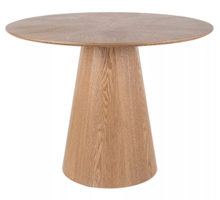 Jedálenský stôl, okrúhly 100cm, MDF, dub, ANGEL 100