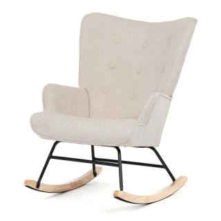 Hojdacie kreslo, béžová látka, AK-373 CRM2