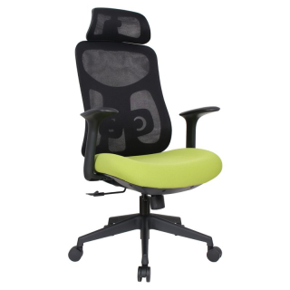 Kancelárske kreslo, zelená a čierna sieťovina, SULIVAN