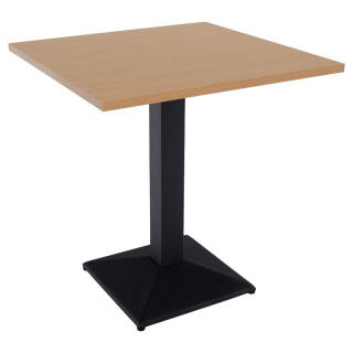 Jedálenský bistro stôl, 70x70cm, DTD, dub sonoma, čierny, RINALDO TYP 1