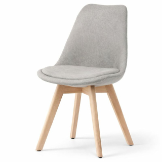 Jedálenská stolička NINA, béžová, látka