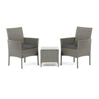 Záhradný set 1+2, polyratan, sivý, AZS-A1102 GREY