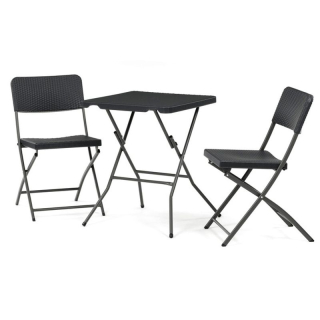 Záhradný set 1+2, kov, plast, sivý, AZS-L2161 GREY