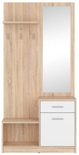 Predsieň, 90cm, dub sonoma, biela, NEPO PLUS PPK