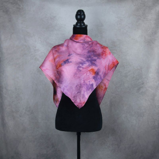 Hodvábna šatka LIMITED_291, Vyrobená na Slovensku, 90x90cm