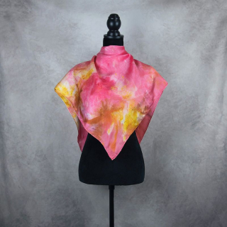 Hodvábna šatka LIMITED_295, Vyrobená na Slovensku, 90x90cm