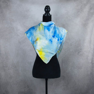 Hodvábna šatka LIMITED_298, Vyrobená na Slovensku, 90x90cm