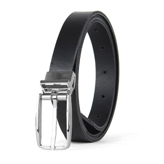 Dámsky kožený opasok PRIMEHIDE SILVER, 2.5 cm, Čierny