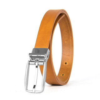 Dámsky kožený opasok PRIMEHIDE SILVER, 2.5 cm, Koňakový