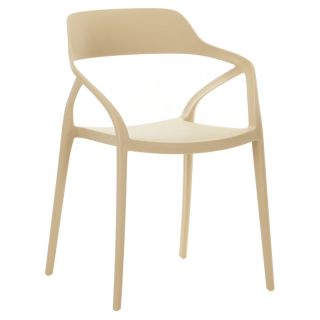 Stohovateľná stolička, sivohnedý Taupe plast, ALFIO