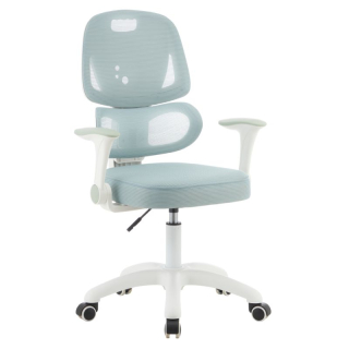 Otočná stolička, neomint sieťovina, biely plast, LISTER