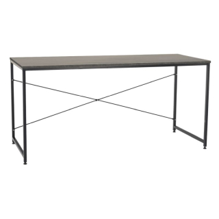 Písací stôl, 150x60cm, betón, čierny, MELLORA
