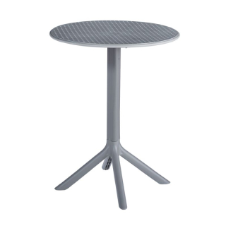 Záhradný stôl, 60x60cm, sivý, plast, SAILOR