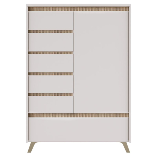 Komoda, 95cm, kašmír, dub sonoma, kombinovaná, LONGY REG1D5S1K