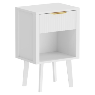 Nočný stolík, 39cm, biely, TOBI