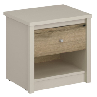 Nočný stolík, 47cm, kašmír, dub evoke, KAROS 1S