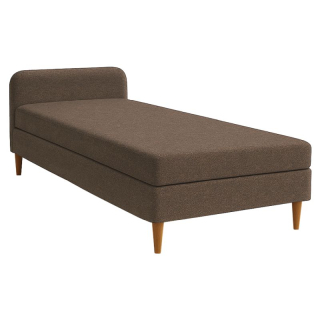 Posteľ, 110x200, molitanová, hnedá, BRUNY