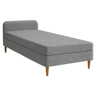 Posteľ, 110x200, molitanová, sivá, BRUNY