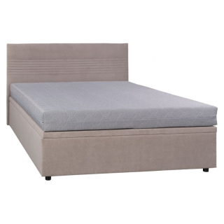 Manželská posteľ, 160x200, s roštom, béžová, RUNOL
