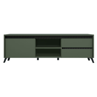 TV stolík, 155cm, smoke zelený, čierny, LONGY RTV1K2So