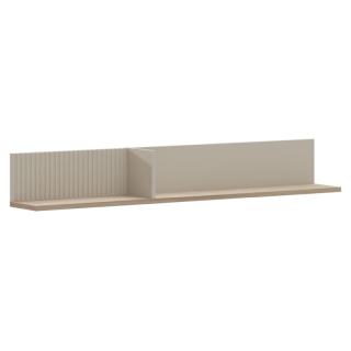 Závesná polica, 135cm, sivohnedá Taupe, dub silverjack, DOMCA