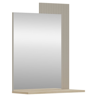 Zrkadlo, 65x83cm, sivohnedá Taupe, dub silverjack, DOMCA