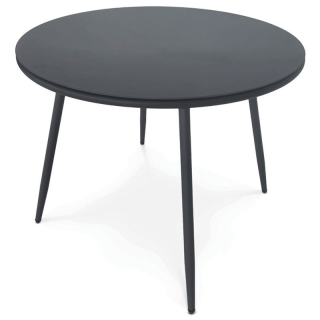 Záhradný stôl 90x90cm, sklo, kov, sivý, AZT-L1352 GREY