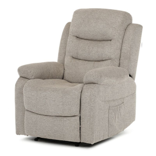 Polohovacie kreslo, manuálne, béžové, látka, TV-4086 LAN2