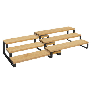 Poličky, 2ks, 32cm, bambus, prírodný, AUK-E1016 NAT