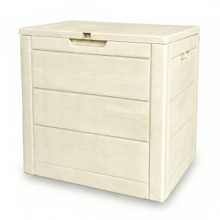 Záhradný úložný box, 56cm, plast, béžový, AZB-G2035 CRM