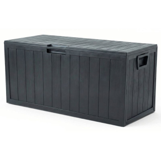 Záhradný úložný box, 112cm, plast, sivý, AZB-G2075 GREY