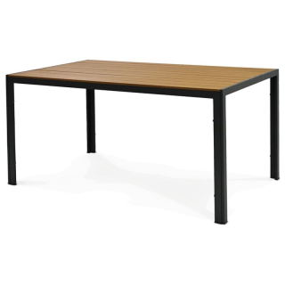 Záhradný stôl 150x90cm, kov, polywood, prírodný, AZT-L1303 GREY