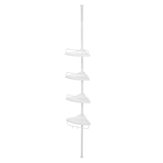 Kúpeľňová polica, 25cm, plast, biely, AKP-E1001 WT