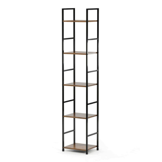 Regál, 29cm, kov, MDF, hnedý, GD-215 OLW