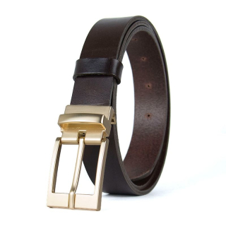 Kožený opasok AURELIA, Tmavo hnedý