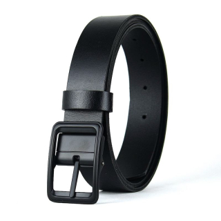 Kožený opasok BLACKFORGE, Čierny