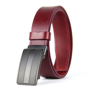 Kožený opasok s brzdovou prackou CARBON, Bordový