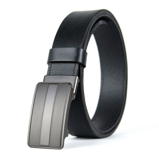 Kožený opasok s brzdovou prackou CARBON, Čierny