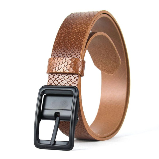 Kožený opasok BLACKFORGE SNAKE, hnedý