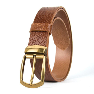 Kožený opasok HERITAGE SNAKE, hnedý