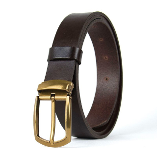 Kožený opasok HERITAGE, Tmavo hnedý