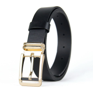 Kožený opasok IRON VEIL, Čierny