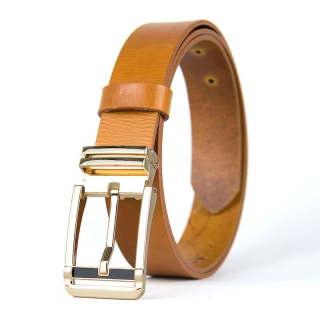 Kožený opasok IRON VEIL, Koňakový