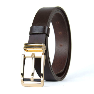 Kožený opasok IRON VEIL, Tmavo hnedý