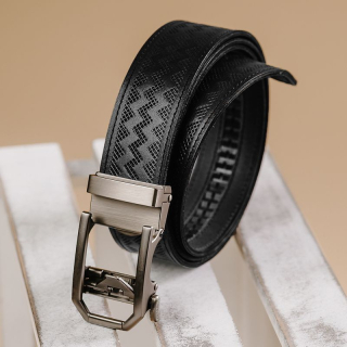 Kožený opasok NICKEL GAP – automatická pracka, limitovaná edícia (čierny)